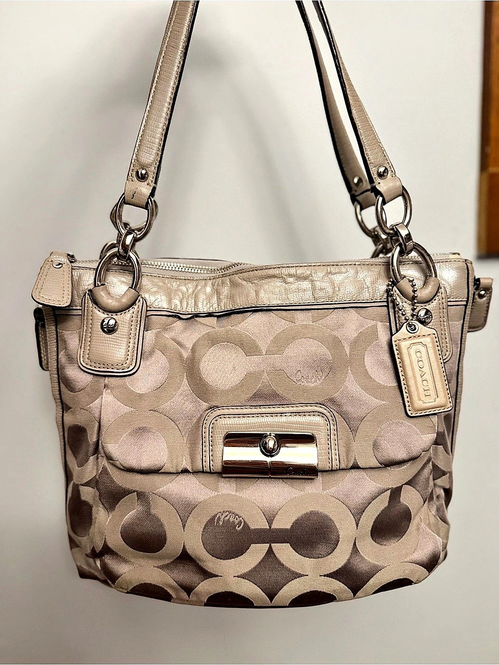 Coach Y2K Penelope Python Embossed Trim Hobo Shoulder Bag COLLECTIBLE!